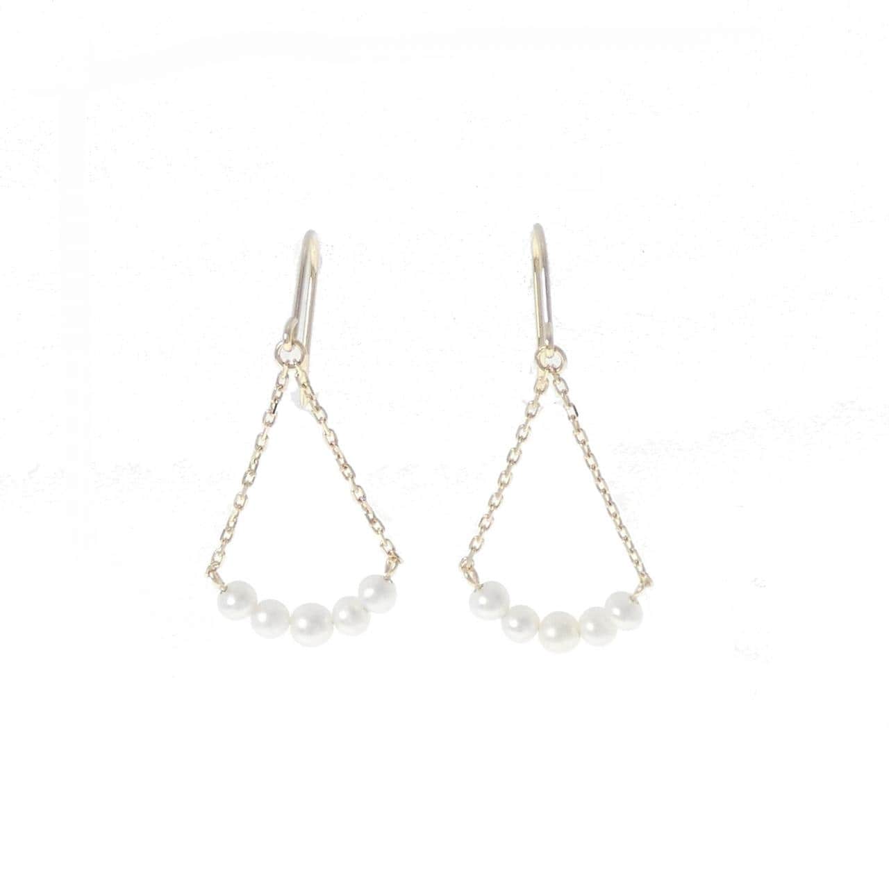 K10YG 淡水パール ピアス