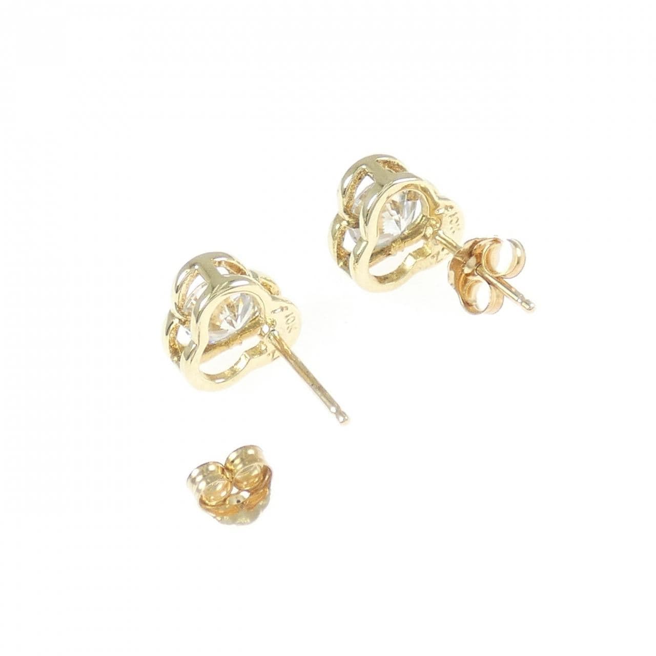 10KYG キュービック ピアス