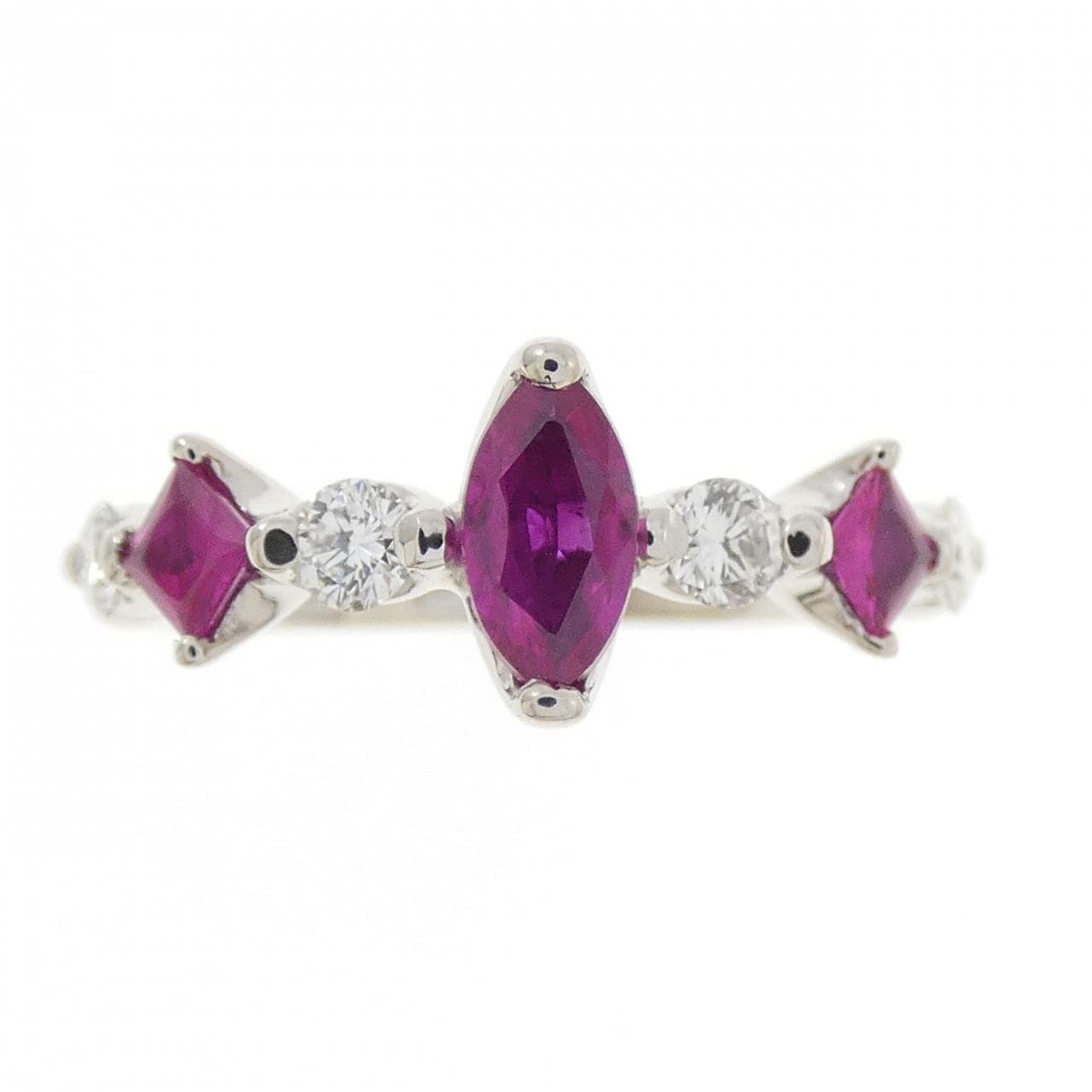 PT900 ルビー リング 0.49CT