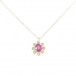 K18YG ルビー ネックレス 0.52CT