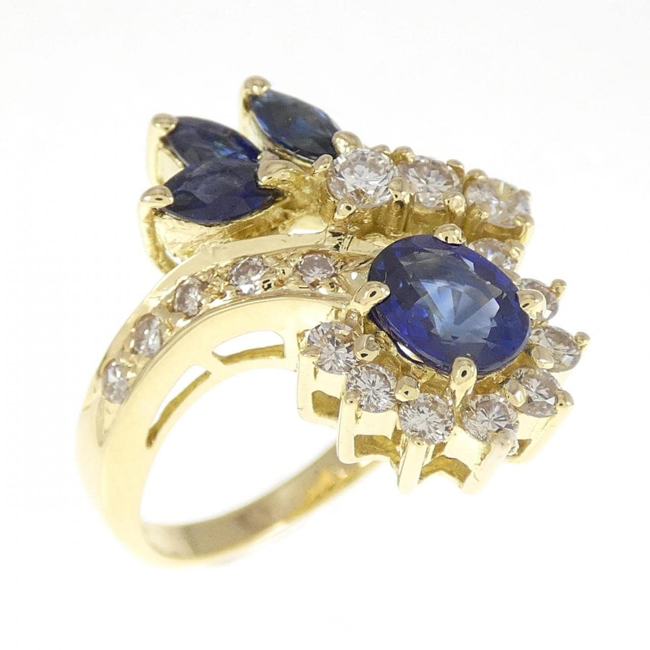 K18YG Sapphire Ring 1.00CT