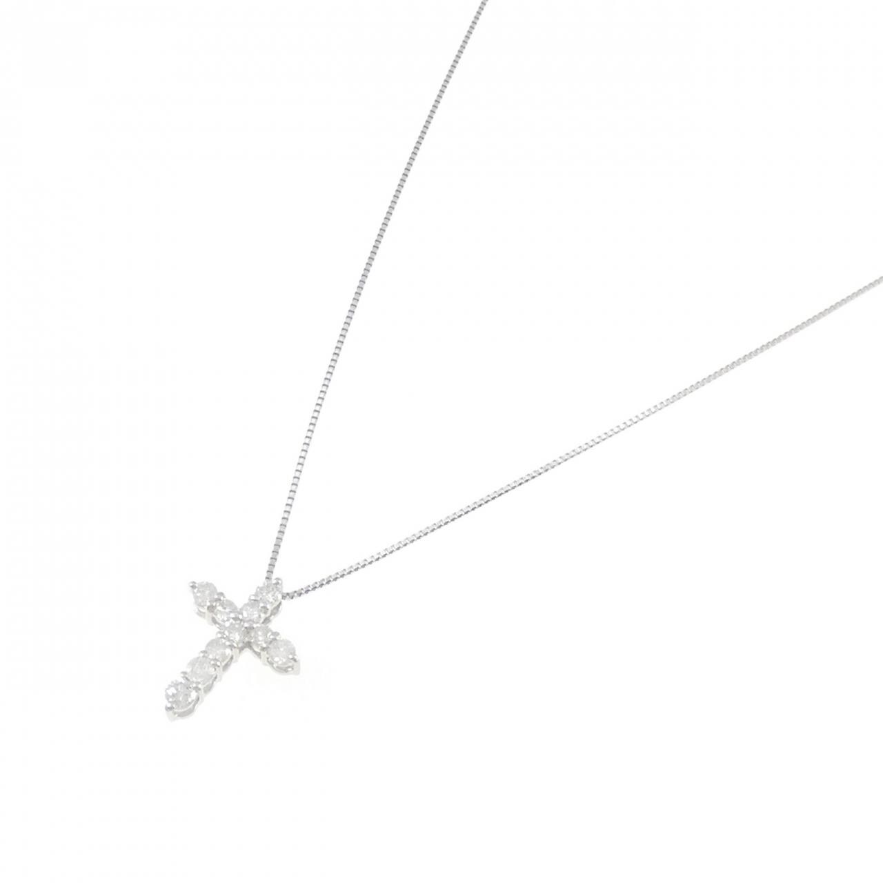PT900/PT850 クロス ダイヤモンド ネックレス 0.50CT