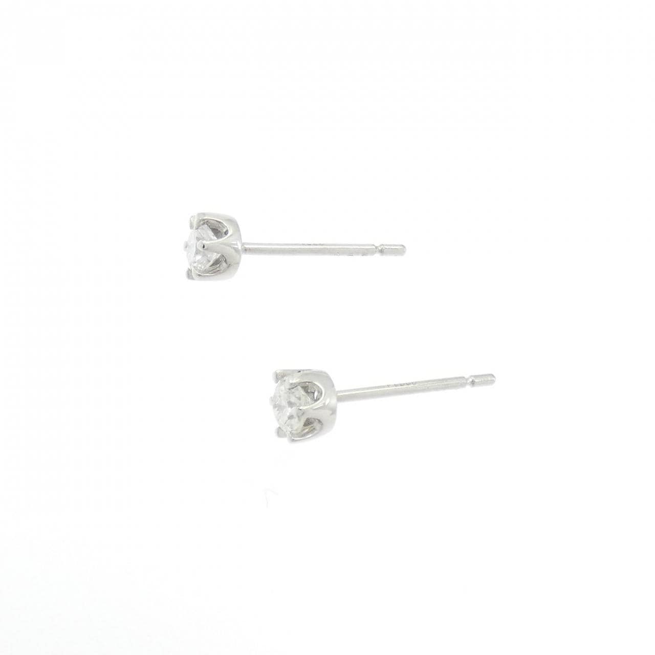 PT900 ソリティア ダイヤモンド ピアス 0.18CT