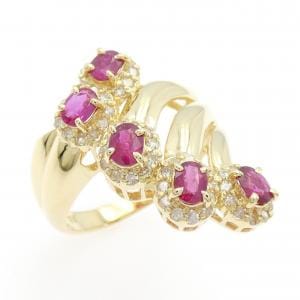 K18YG ルビー リング