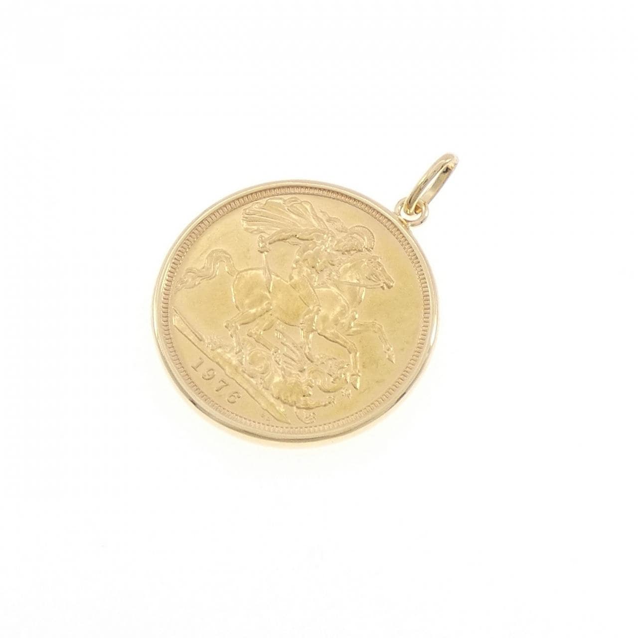 K18YG(枠) コイン ペンダント