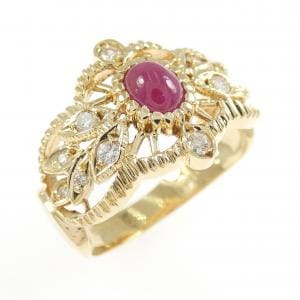 K18YG ルビー リング 0.60CT