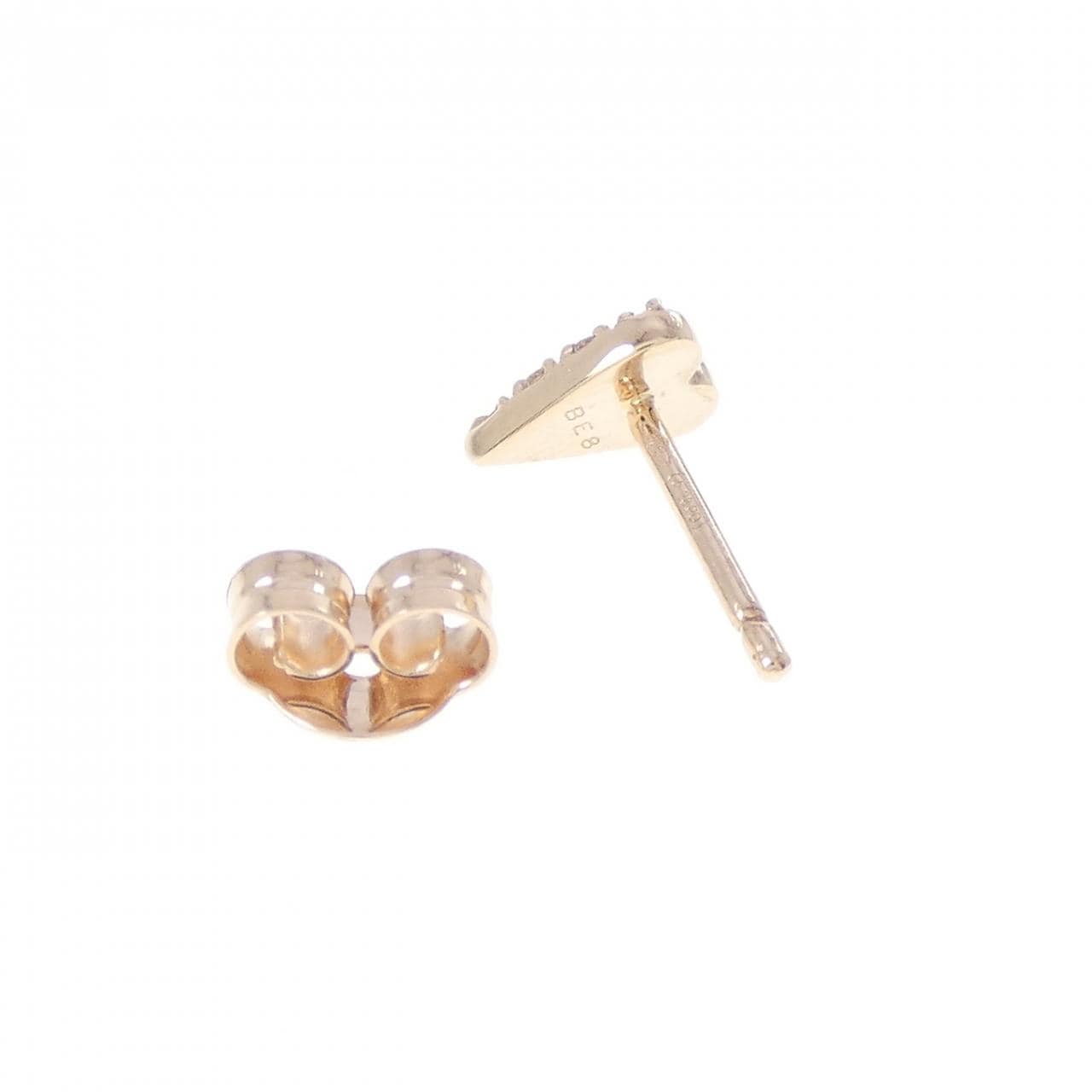 375PG ハート ダイヤモンド ピアス 片耳