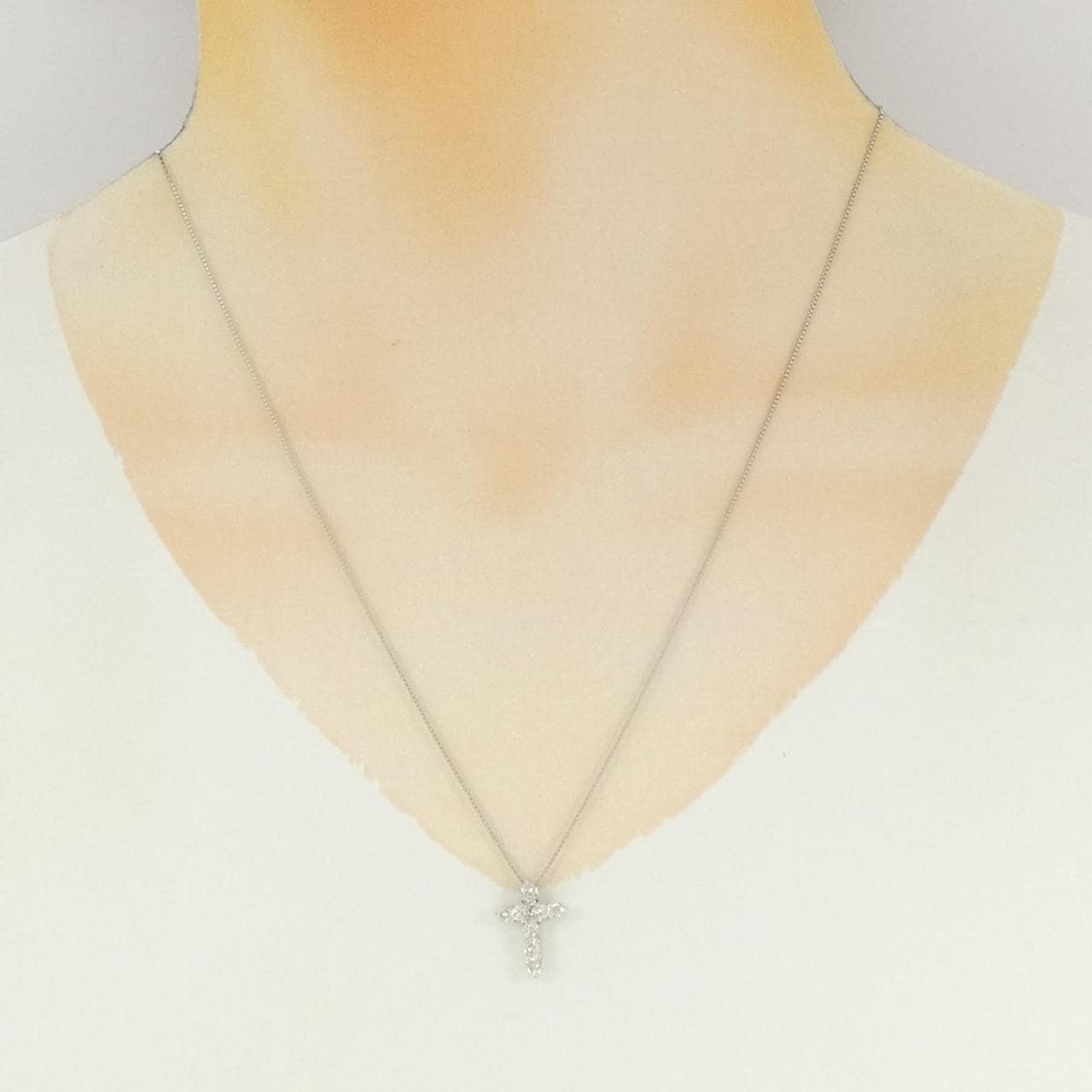 PT900/PT850 クロス ダイヤモンド ネックレス 0.50CT