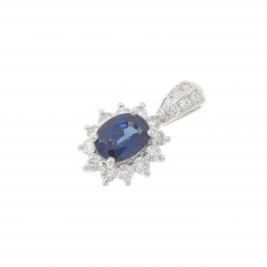 PT900 サファイヤ ペンダント 0.71CT