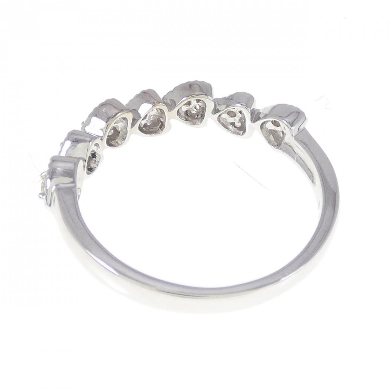 K18WG ハート ダイヤモンド リング 0.10CT