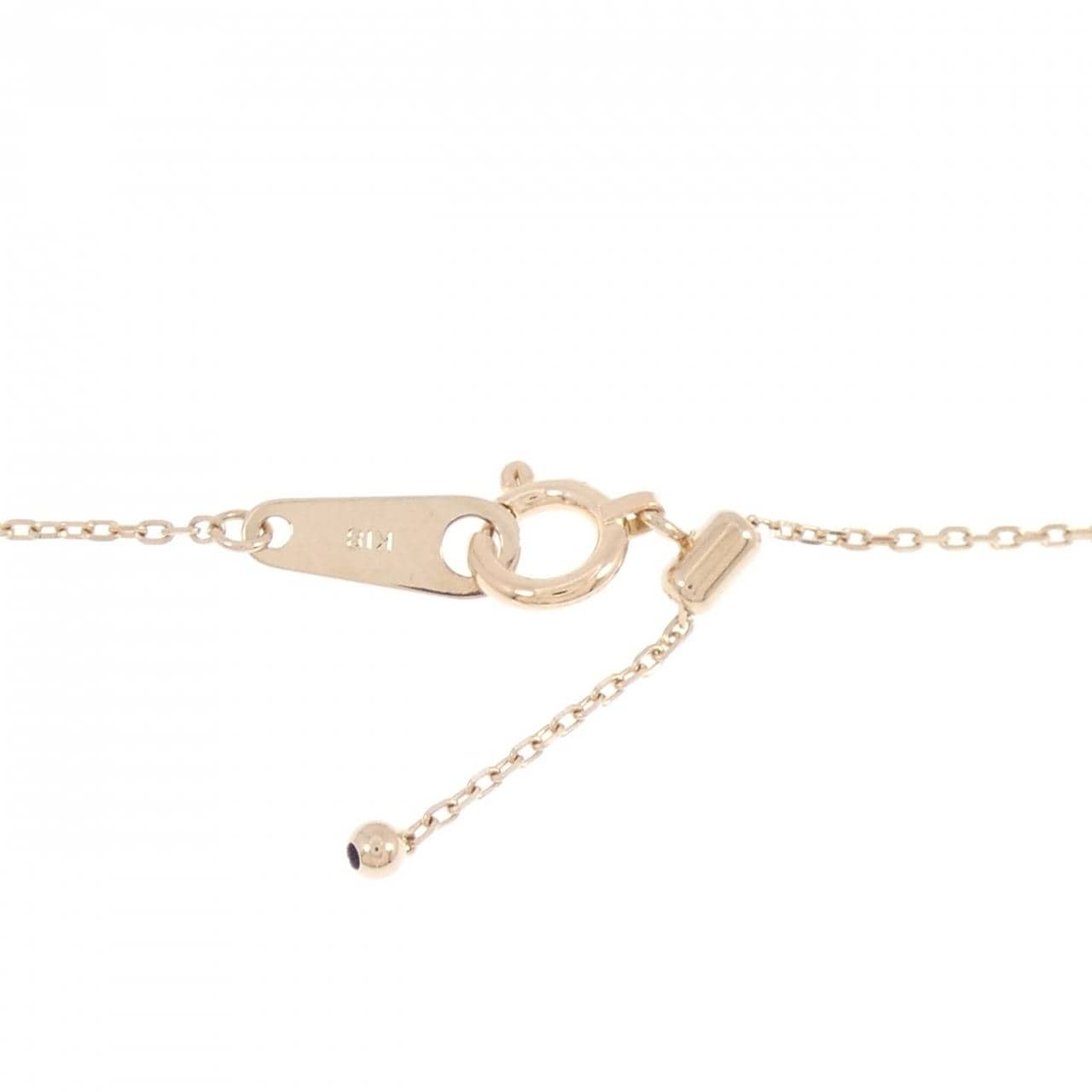 K18PG ハート サファイヤ ネックレス