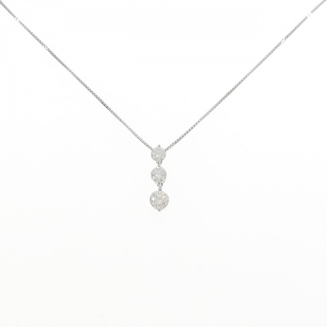 K18WG ダイヤモンド ネックレス 0.70CT