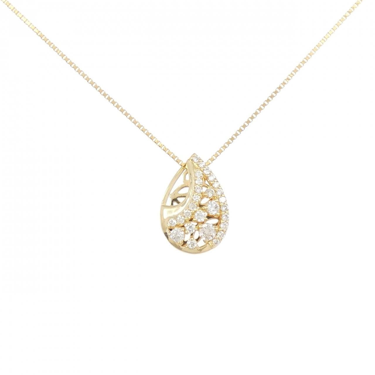 K18YG ダイヤモンド ネックレス 0.22CT