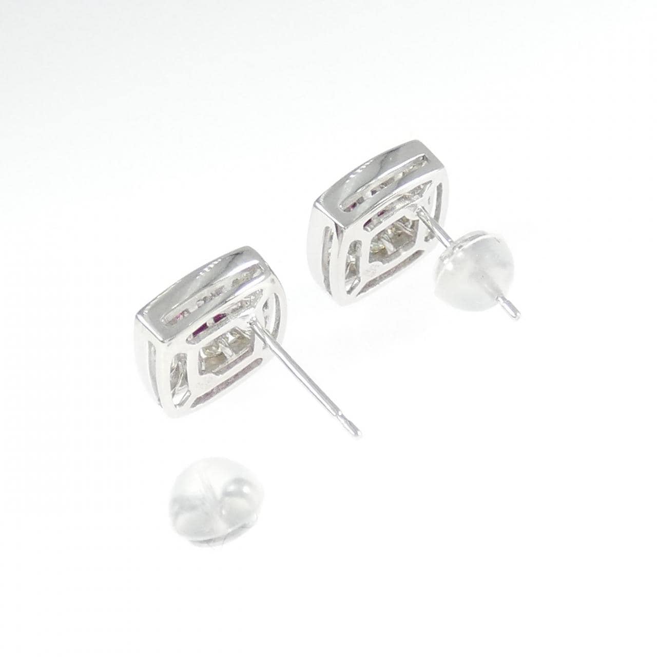 K18WG ルビー ピアス 0.56CT