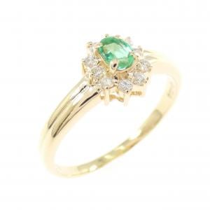 K18YG エメラルド リング 0.13CT