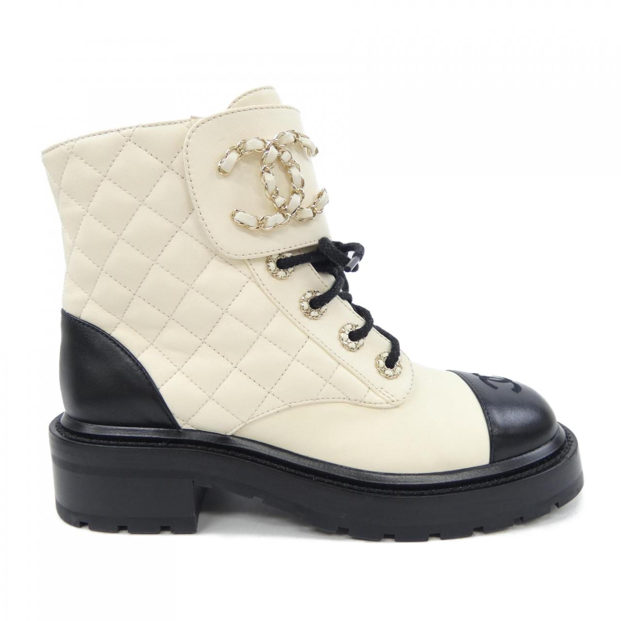 シャネル CHANEL レースアップ G36424X51906 ブーツ