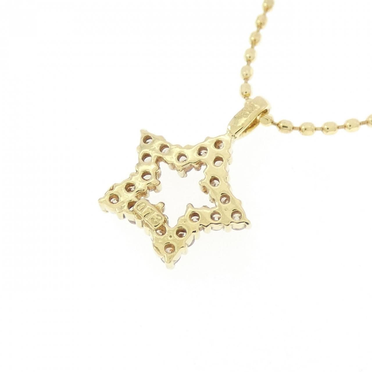 K18YG スター ダイヤモンド ネックレス 0.13CT