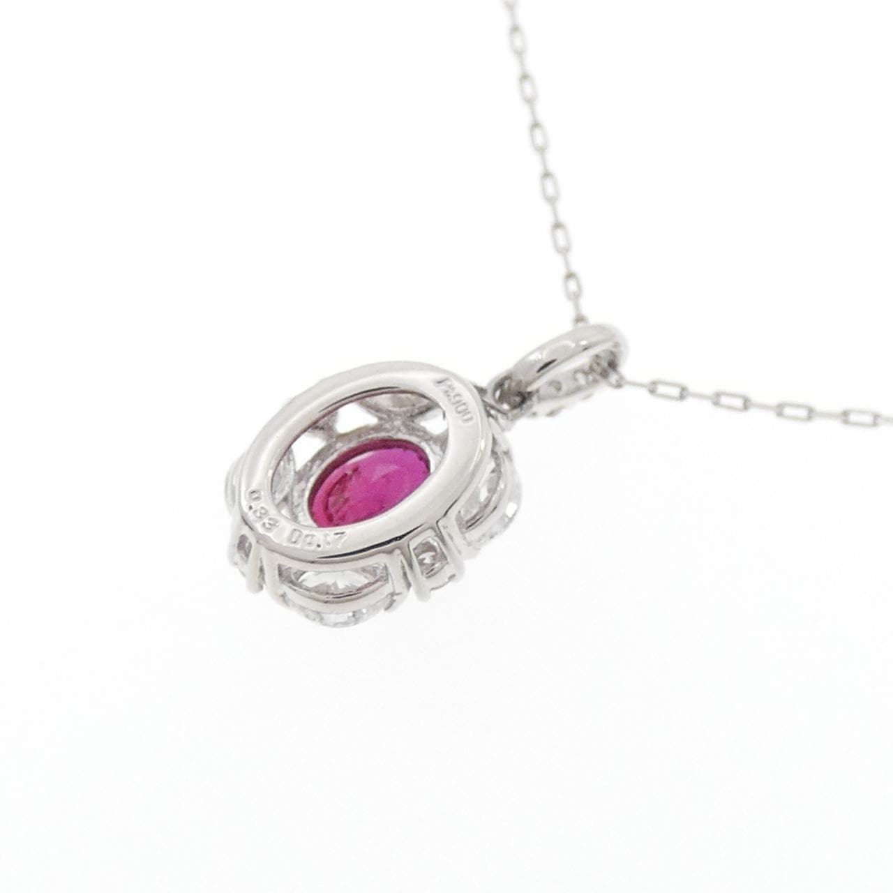 【新品】PT900/PT850 ルビー ネックレス 0.33CT