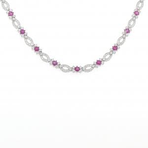 750WG ルビー ネックレス 6.00CT