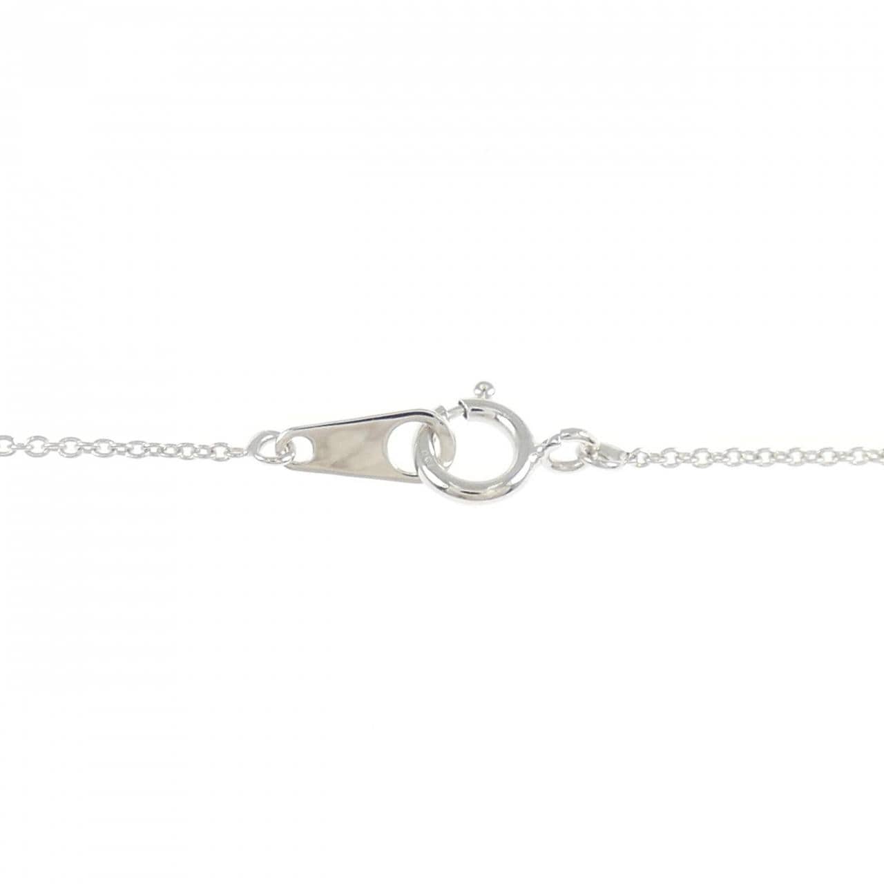 K18WG クロス ガーネット ネックレス