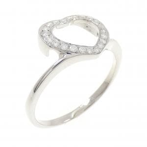 750WG ハート ダイヤモンド リング 0.18CT