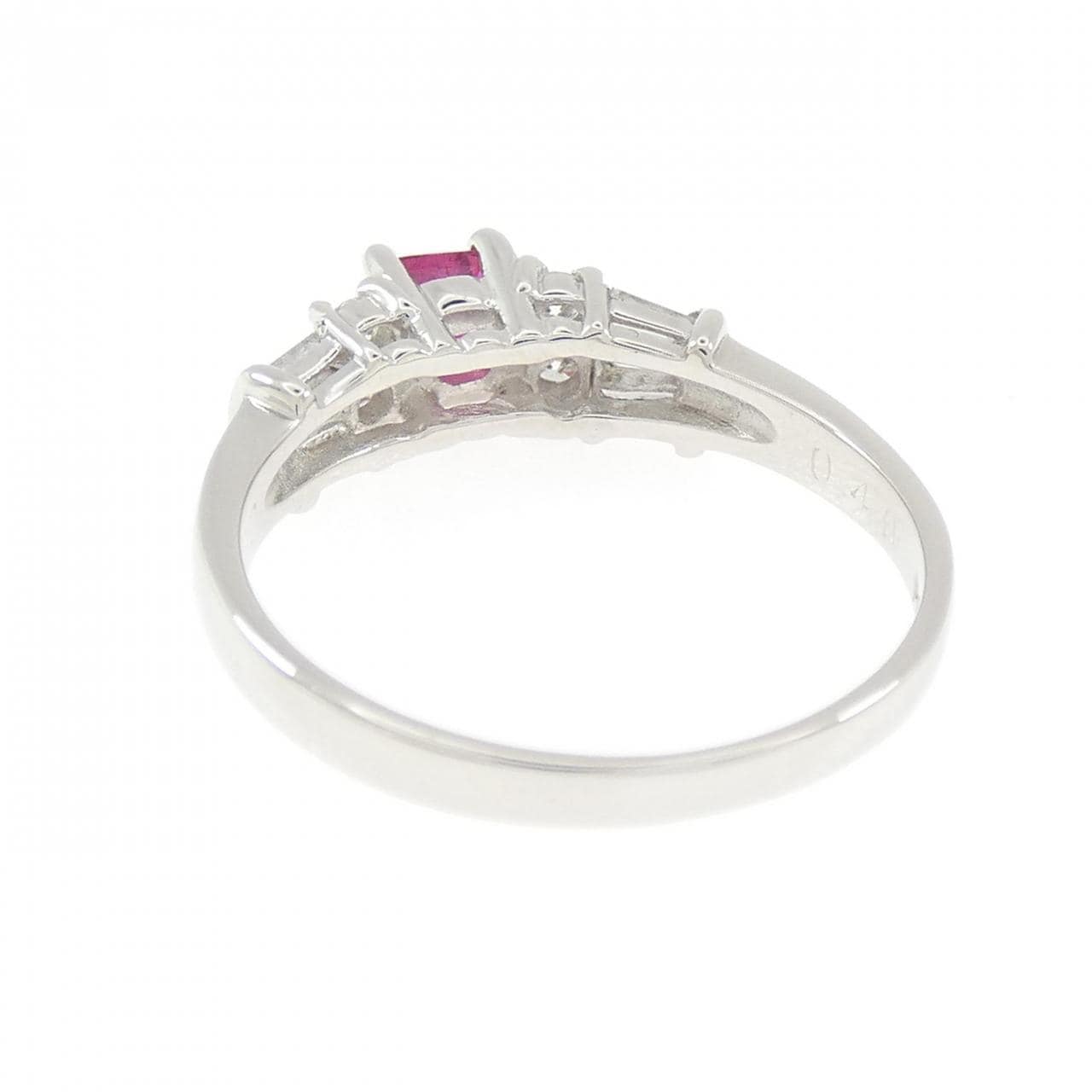 PT900 ルビー リング 0.40CT