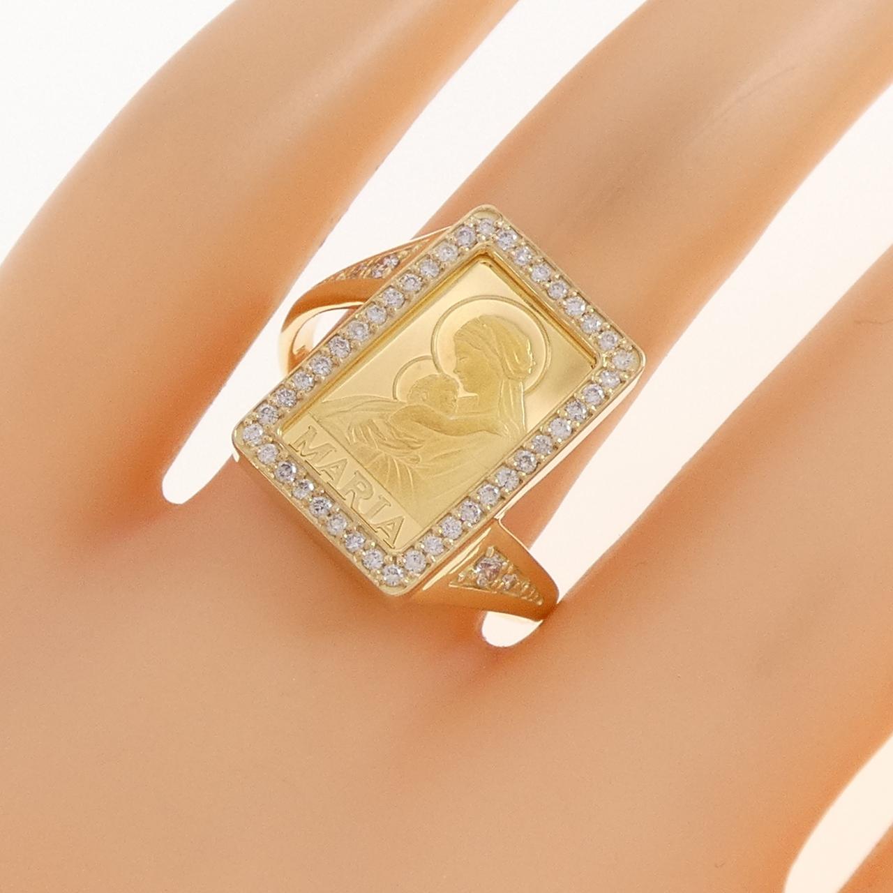 K18YG ダイヤモンド リング 0.25CT