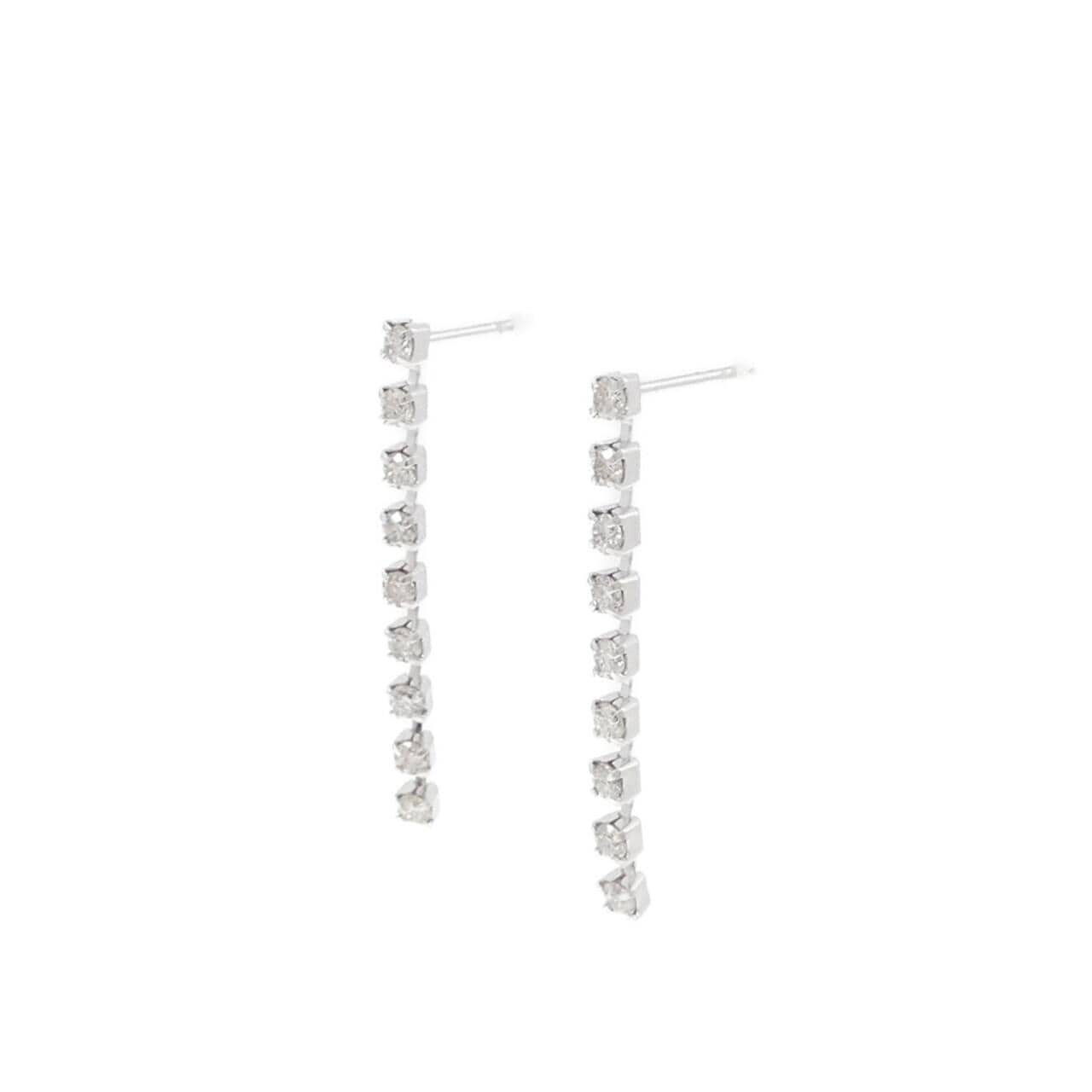 K18WG ダイヤモンド ピアス 0.50CT