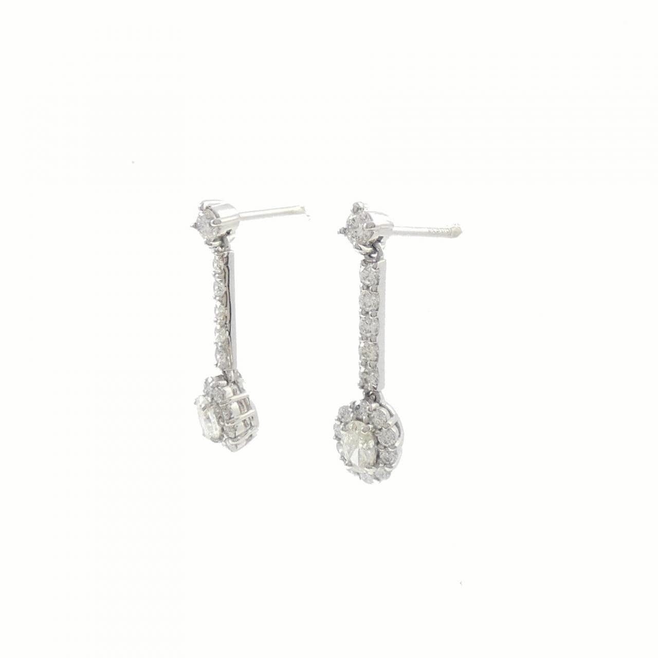 [BRAND NEW] PT900 Diamond earrings 0.60CT