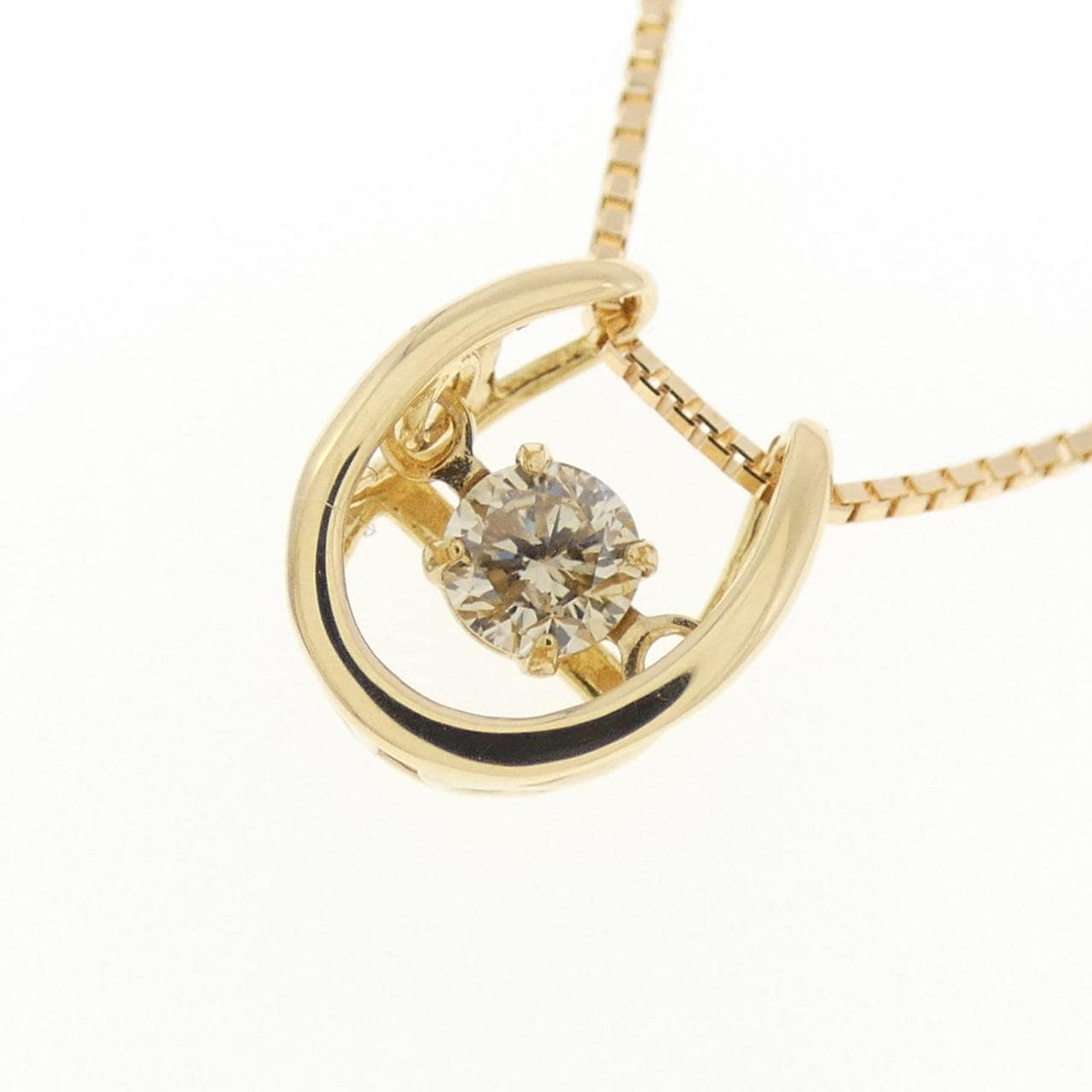 K18YG ダイヤモンド ネックレス 0.13CT