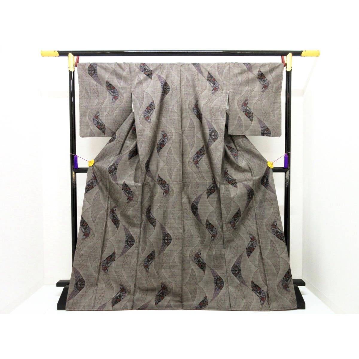 紬　九マルキ　身幅Ｌ寸【大島紬】