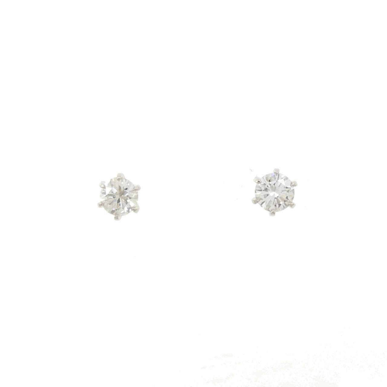 【リメイク】PT900/ST ダイヤモンド ピアス 0.205CT 0.216CT F-G VS1-2 VG-Good