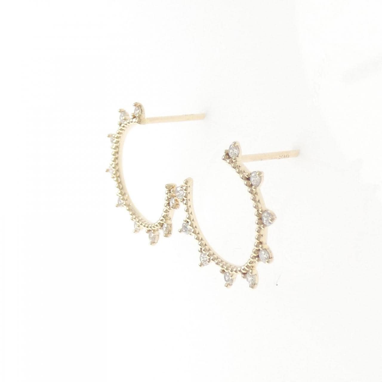 【リメイク】K10YG ダイヤモンド ピアス 0.14CT