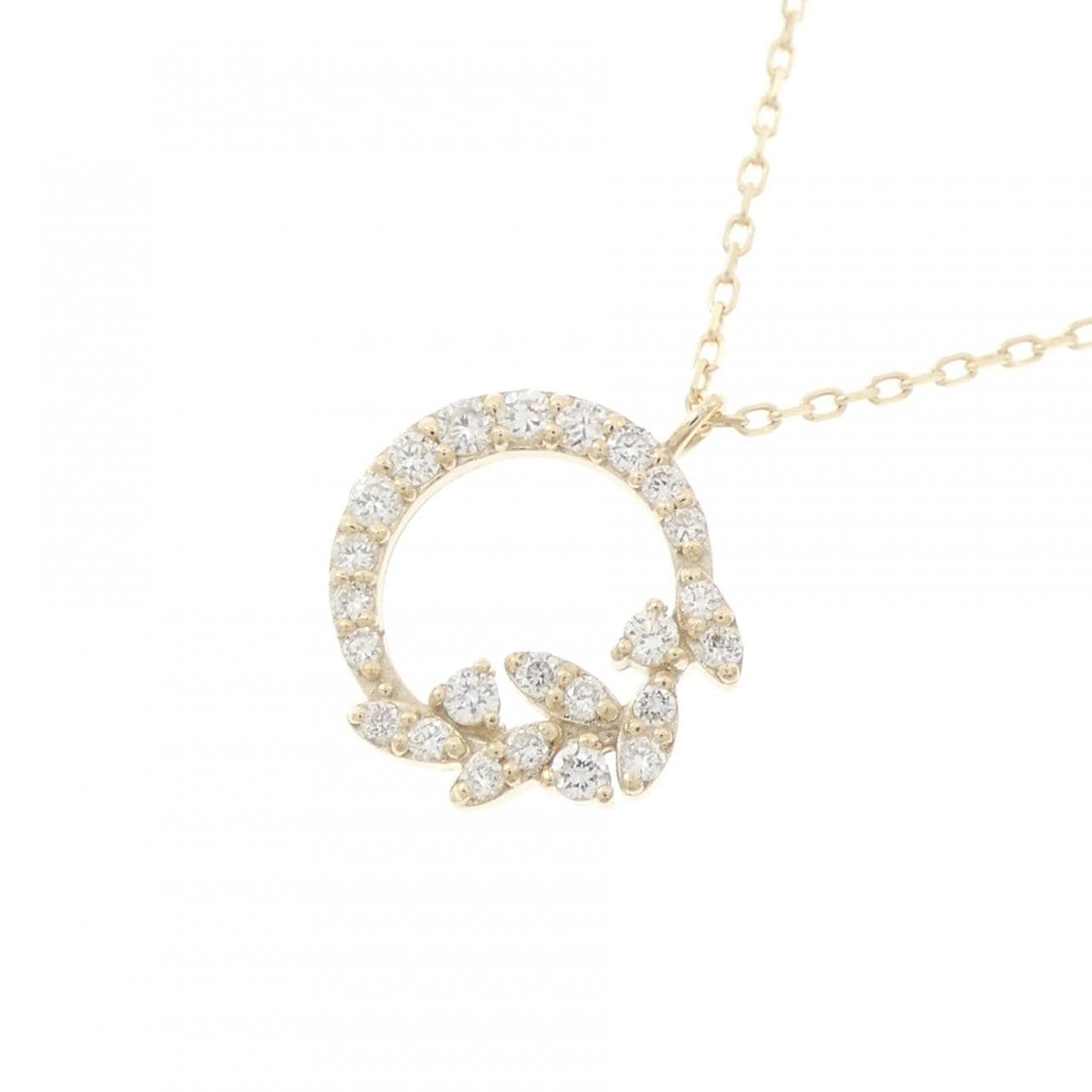 【リメイク】K10YG ダイヤモンド ネックレス 0.15CT