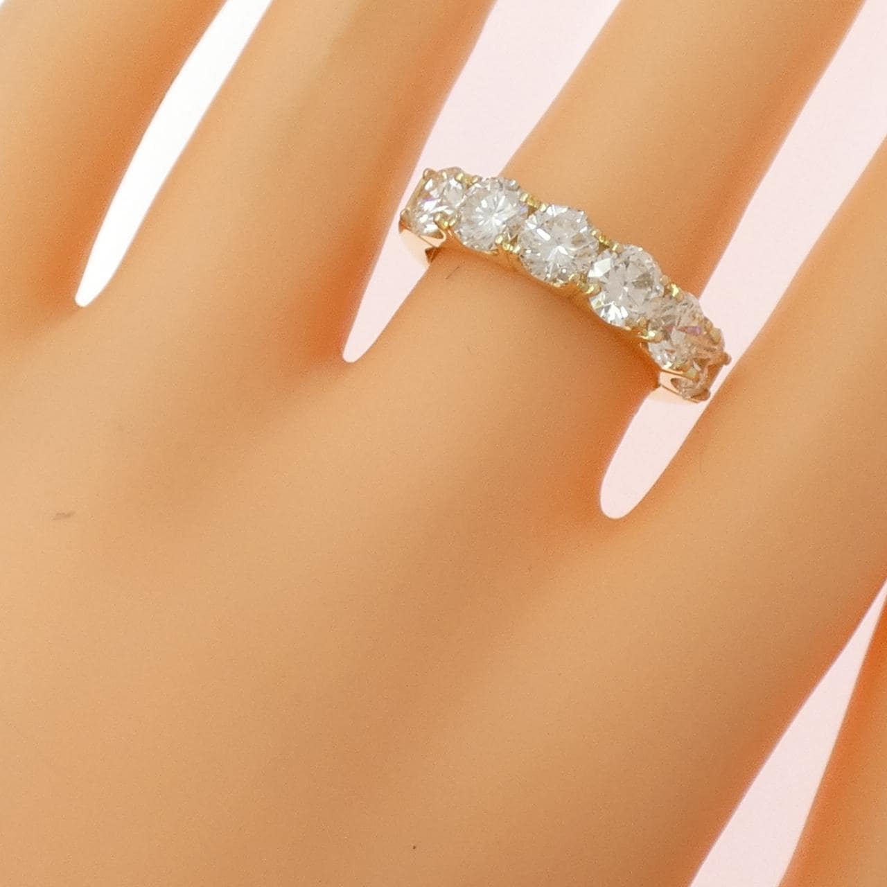 K18YG ダイヤモンド リング 3.054CT F SI1-2 VG-GOOD