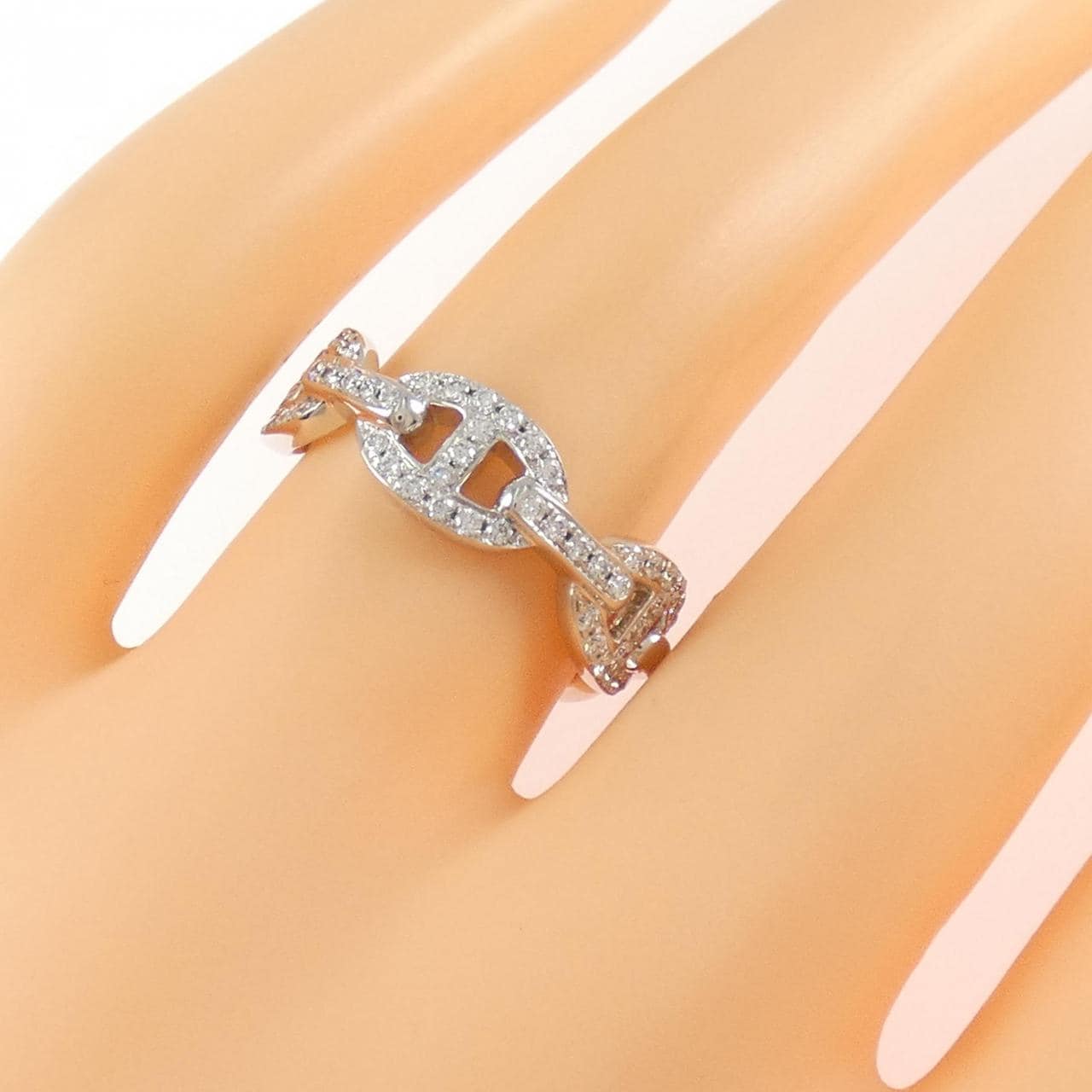 エルメス シェーヌ ダンクル アンシェネ リング 0.58CT