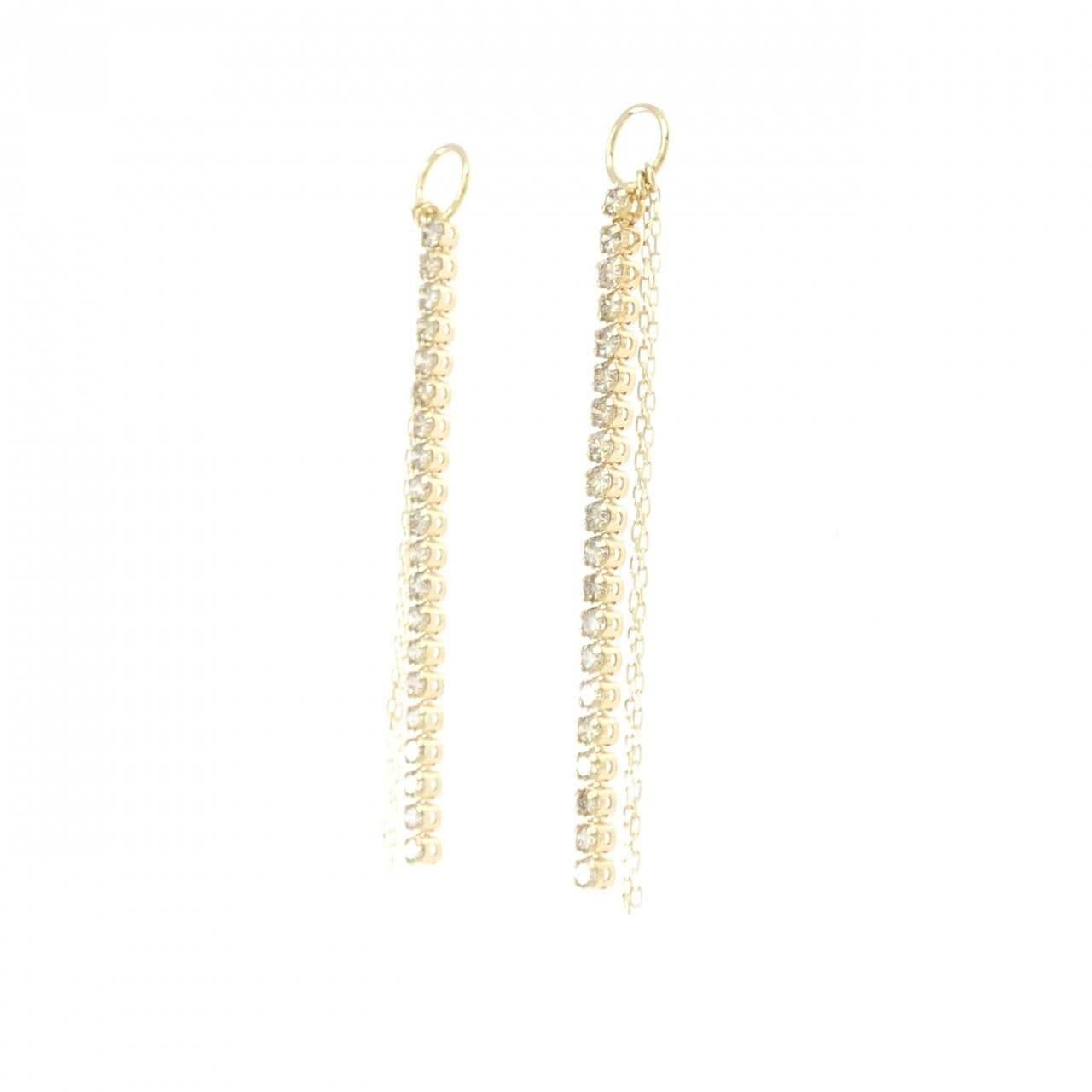 K18YG ダイヤモンド ピアスパーツ 1.00CT