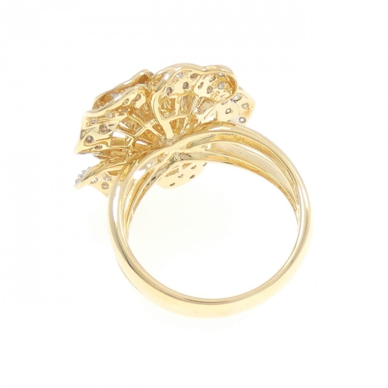 K18YG/K18WG ローズ ダイヤモンド リング 0.64CT
