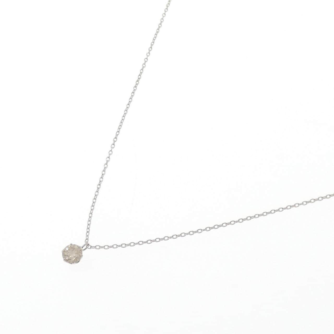 PT900/PT850 ソリティア ダイヤモンド ネックレス 0.3CT