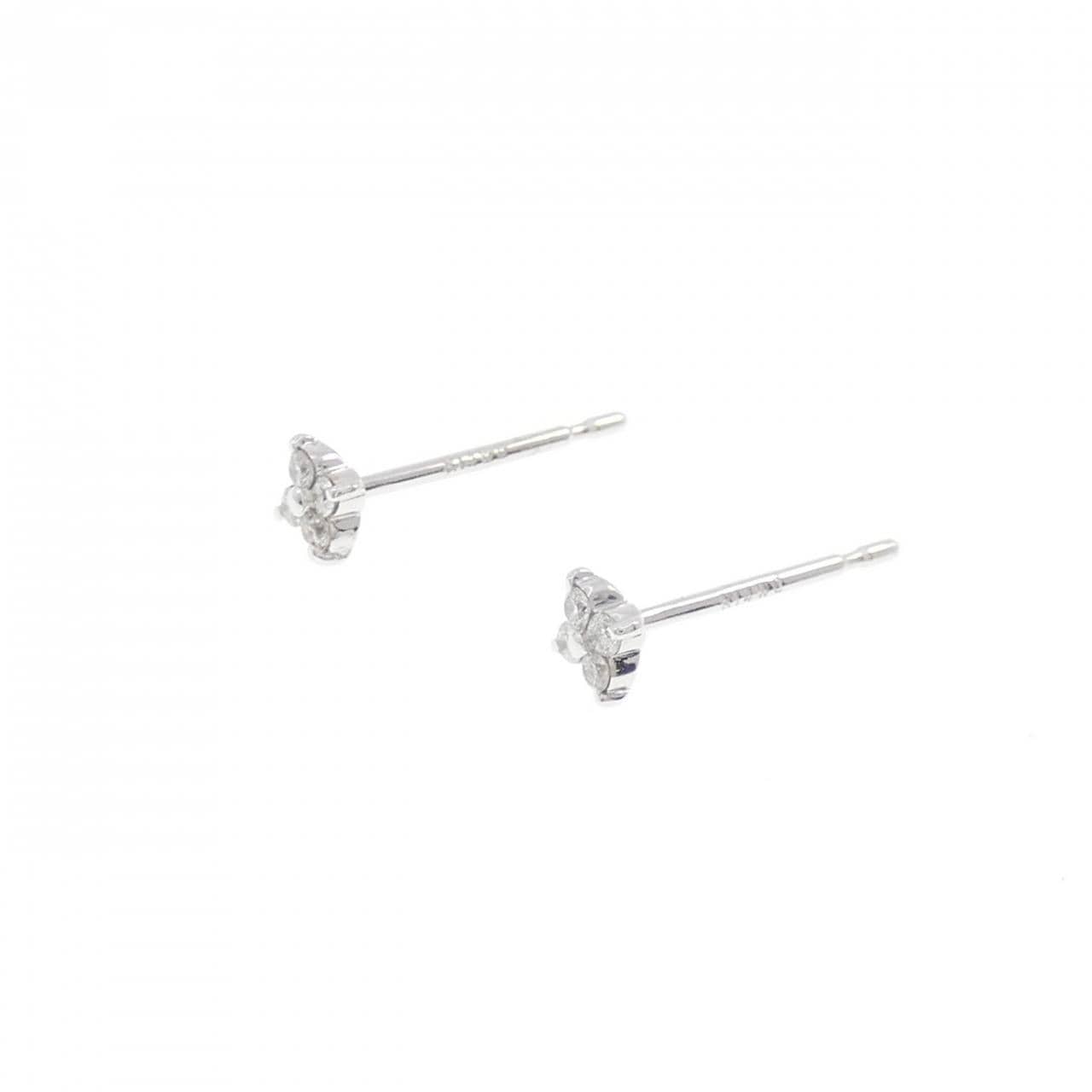 K18WG/K14WG ダイヤモンド ピアス 0.08CT