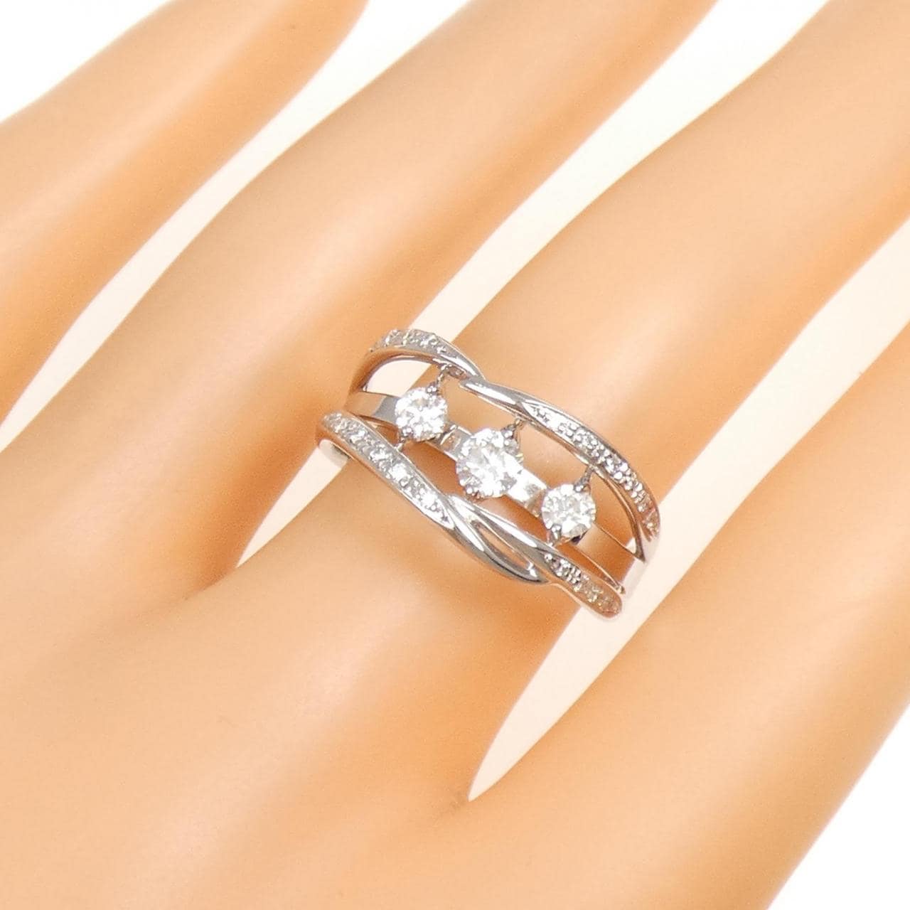K18WG ダイヤモンド リング 0.50CT
