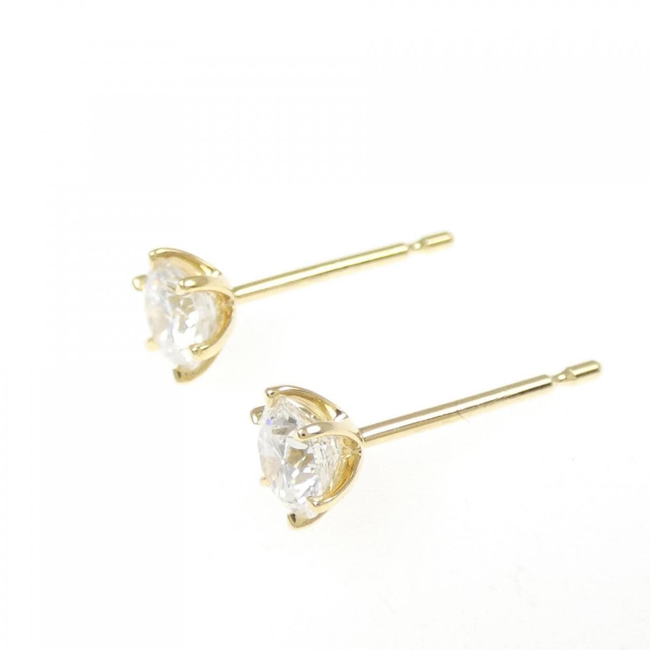 【リメイク】K18YG/ST ダイヤモンド ピアス 0.314CT 0.333CT E-F I1 VG