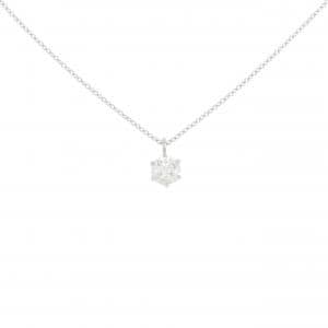 K18WG ソリティア ダイヤモンド ネックレス 0.33CT