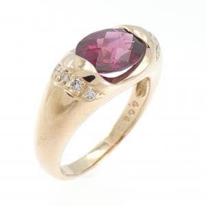 K18PG ガーネット リング 2.00CT