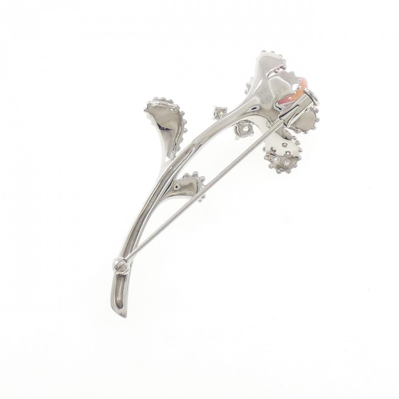 タサキ フラワー コンクパール ブローチ 3.13CT