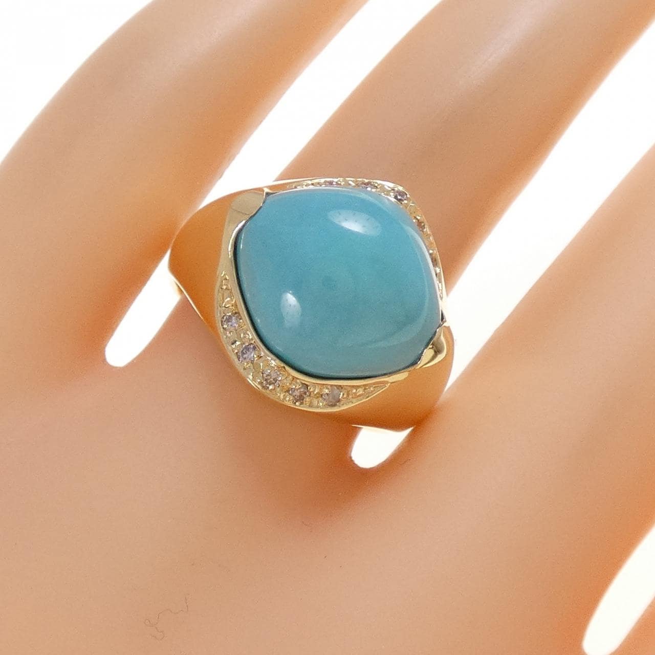 K18YG ターコイズ リング