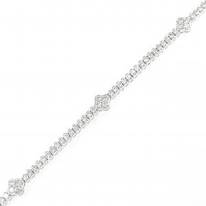 K14WG フラワー ダイヤモンド ブレスレット 1.71CT
