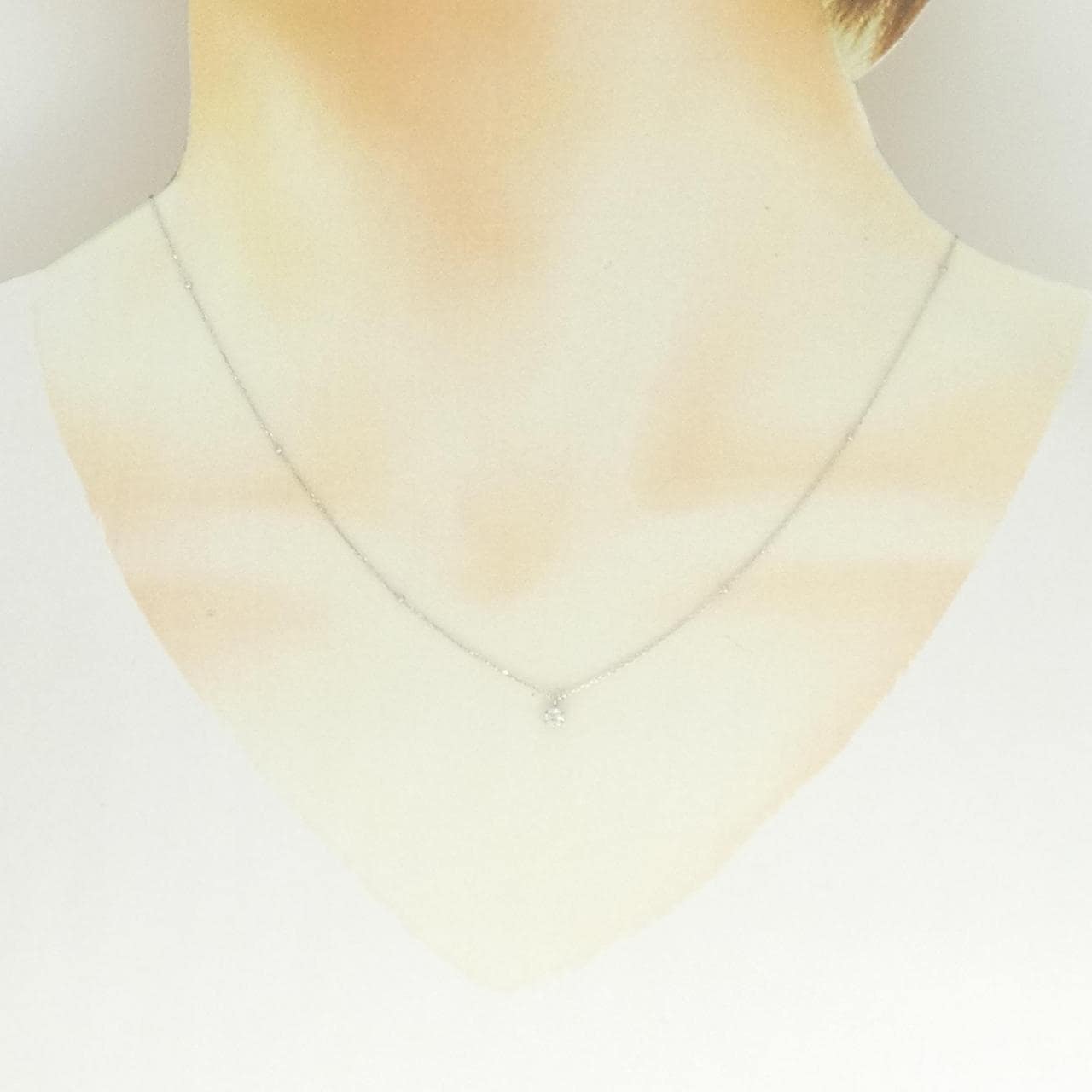 K18WG ダイヤモンド ネックレス 0.08CT