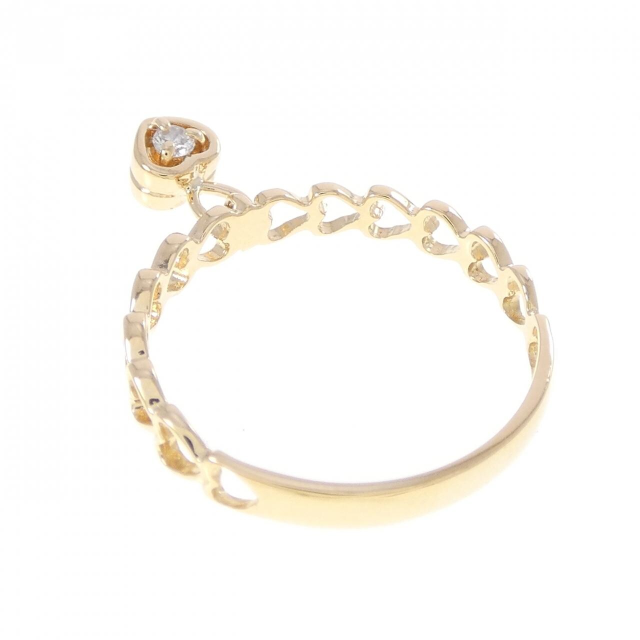 K18YG ハート ダイヤモンド リング 0.06CT