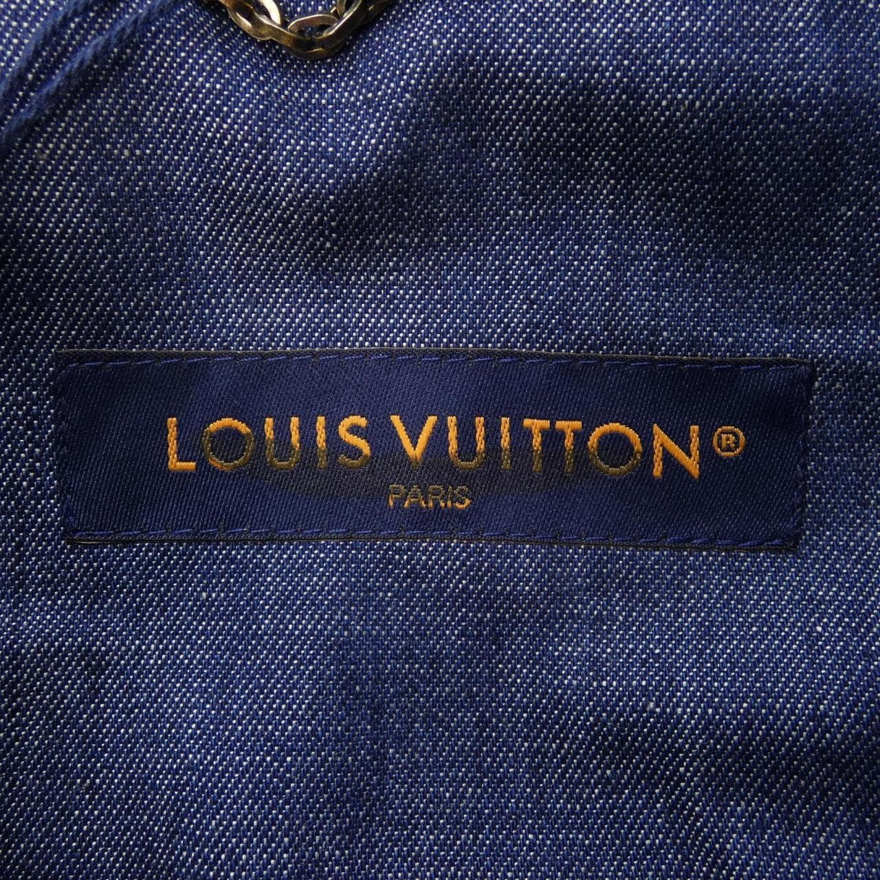 ルイヴィトン LOUIS VUITTON エンブロイダードシグネチャーショートスリーブデニムシャツ HQS90WJX1 S／Sシャツ